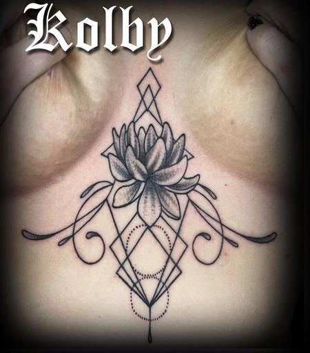 Kolby Chandler - Flower Mandala tattoo 
